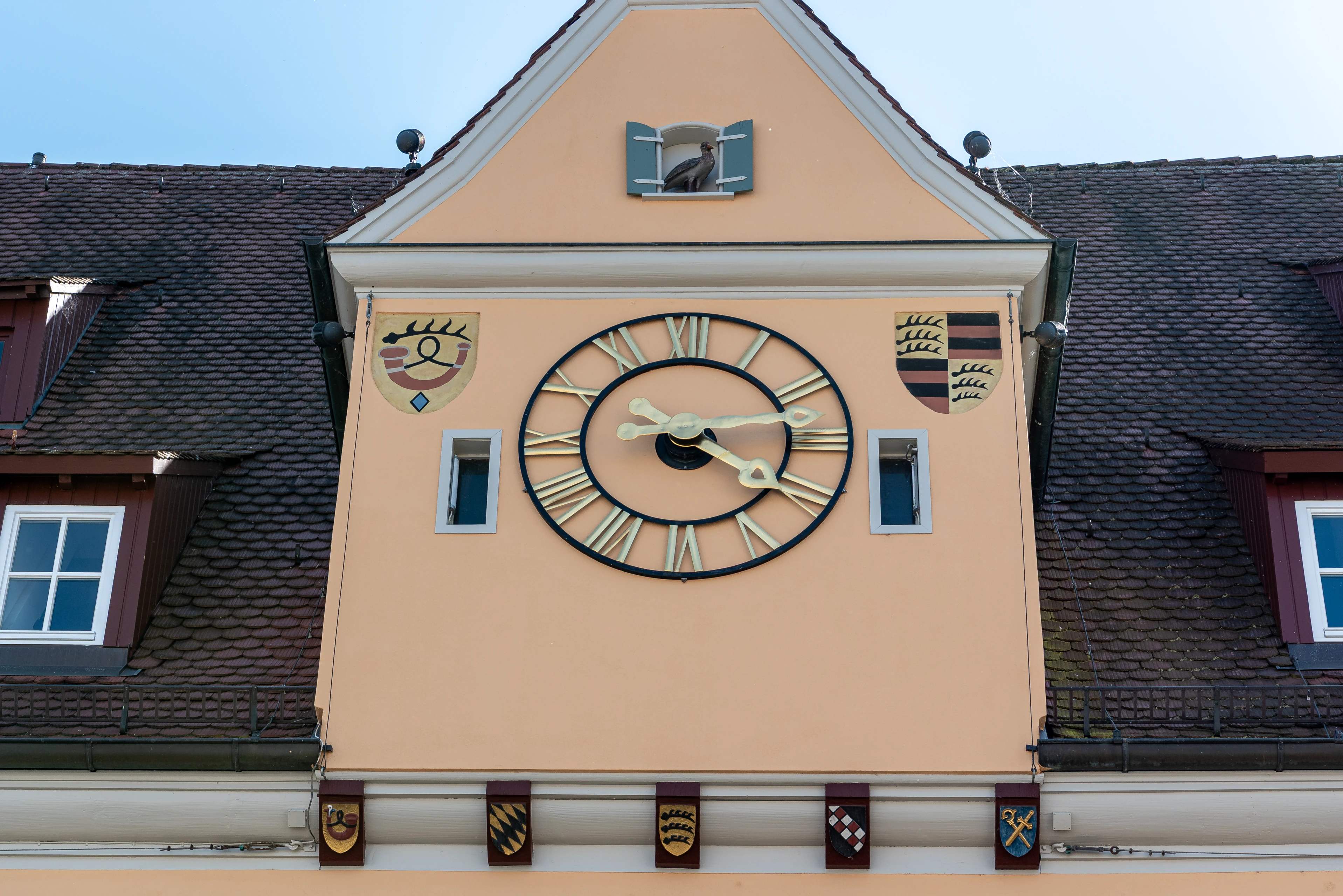 Heckenschnärrer und Wappen